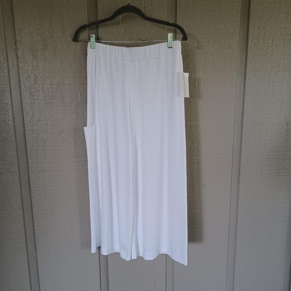 Planet By Lauren G Pima Cotton Gaucho Pant Size 1 US 4 - 8 Women Minimalit White
